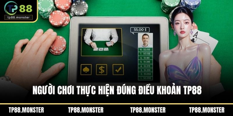 Người chơi thực hiện đúng điều khoản TP88